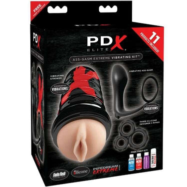 Stroker Air-Tight PDX Elite con Vibratore e Stimolatore Prostatico